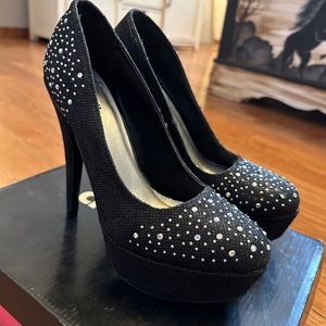 Heels sparkle bling only tried on never worn outside